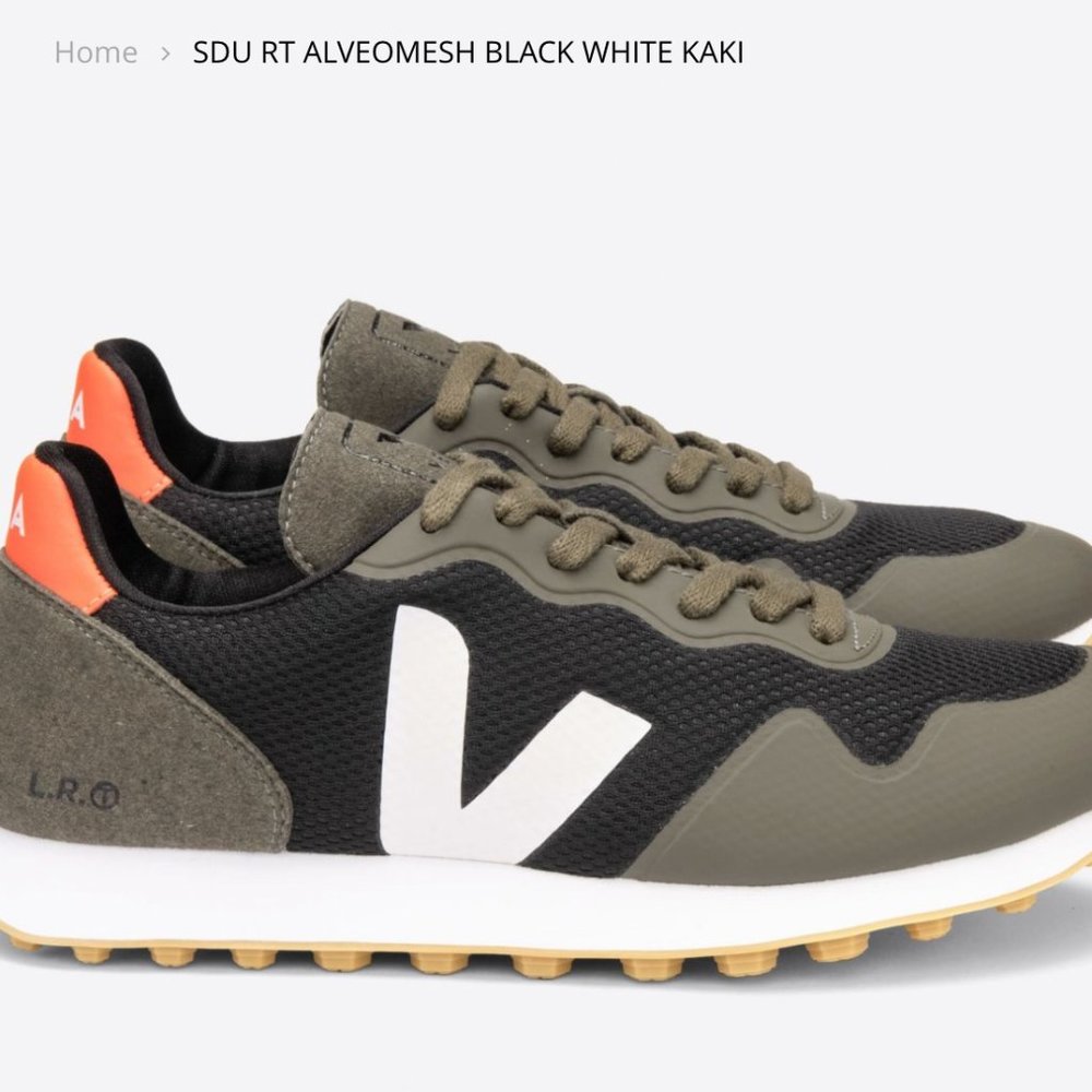 Veja SDU RT ALVEOMESH BLACK WHITE KAKI